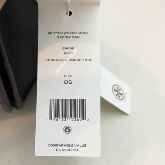 ✨🎀NeW! Tory Burch Britten Woven Small Saddle Bag - Picture 10 of 14